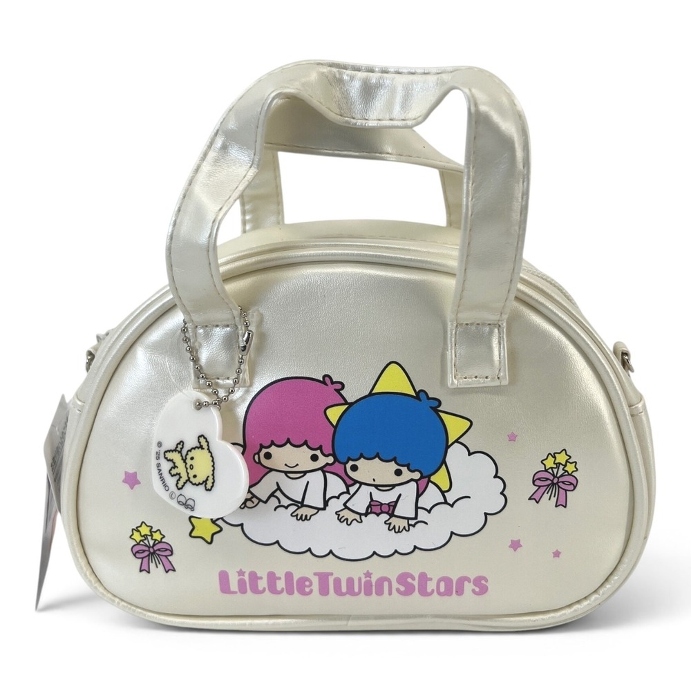 Sanrio Japan Little Twin Stars Mini Boston Bag Pearlescent 2 Way‎ Crossbody NWT